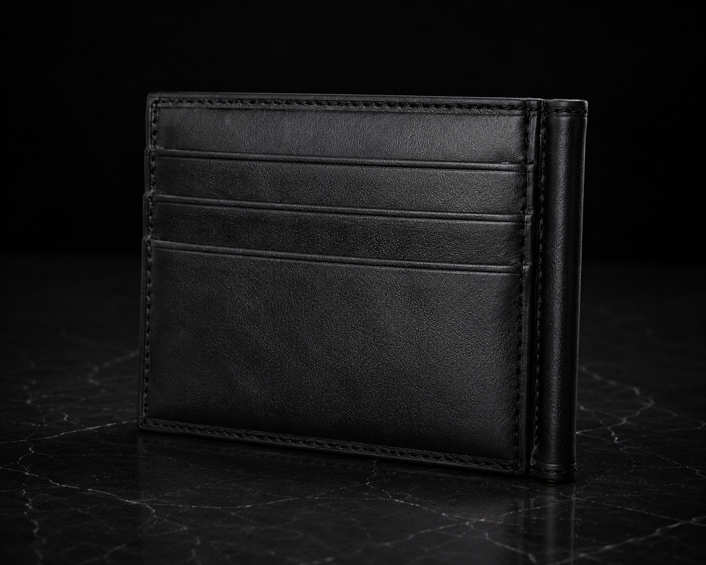 D-RUSH – Portafoglio Uomo Slim in Ecopelle Premium con Clip e Chiusura Magnetica