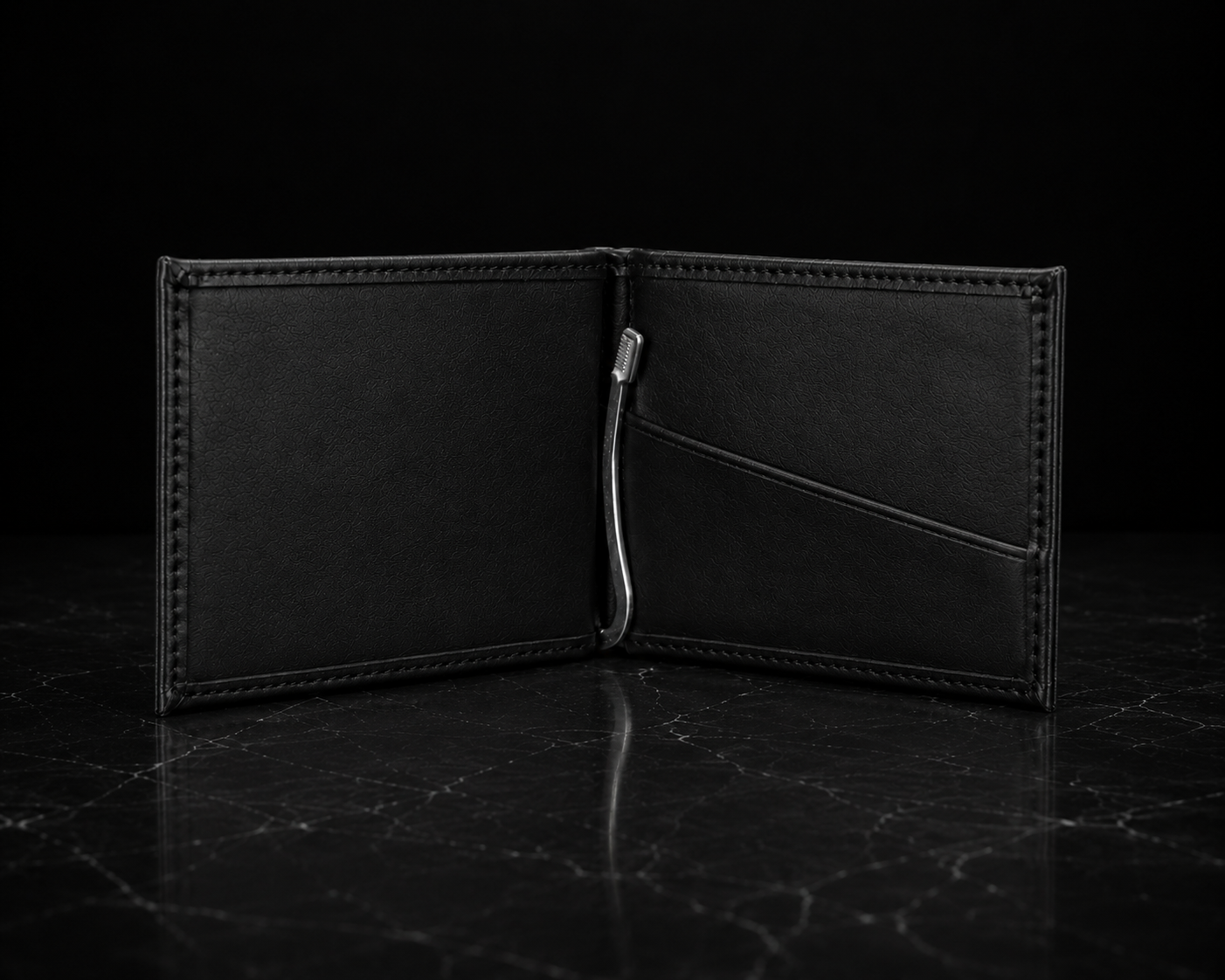 D-RUSH – Portafoglio Uomo Slim in Ecopelle Premium con Clip e Chiusura Magnetica