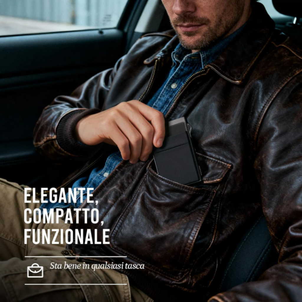 Portacarte Uomo Slim RFID